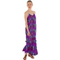 Peace Is Cool Again And Decorative Flowers Cami Maxi Ruffle Chiffon Dress View1