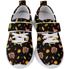 Thanksgiving Turkey Pattern Kids  Velcro Strap Shoes by Valentinaart