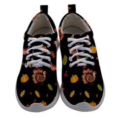 Thanksgiving Turkey Pattern Women Athletic Shoes by Valentinaart