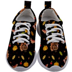 Thanksgiving Turkey Pattern Kids Athletic Shoes by Valentinaart