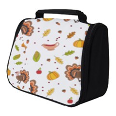 Thanksgiving Turkey Pattern Full Print Travel Pouch (small) by Valentinaart