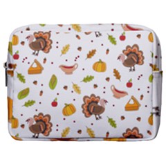 Thanksgiving Turkey Pattern Make Up Pouch (large) by Valentinaart