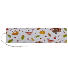 Thanksgiving Turkey Pattern Roll Up Canvas Pencil Holder (l) by Valentinaart