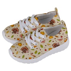 Thanksgiving Turkey Pattern Kids  Lightweight Sports Shoes by Valentinaart