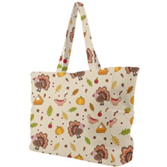 Thanksgiving Turkey Pattern Simple Shoulder Bag by Valentinaart