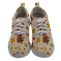 Thanksgiving Turkey Pattern Women Athletic Shoes by Valentinaart