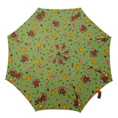 Thanksgiving Turkey Pattern Hook Handle Umbrellas (medium)