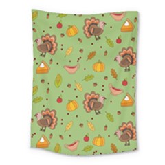 Thanksgiving Turkey Pattern Medium Tapestry