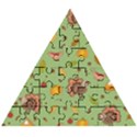 Thanksgiving Turkey pattern Wooden Puzzle Triangle View1