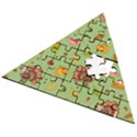 Thanksgiving Turkey pattern Wooden Puzzle Triangle View2