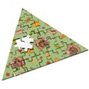 Thanksgiving Turkey pattern Wooden Puzzle Triangle View3