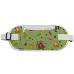 Thanksgiving Turkey Pattern Rounded Waist Pouch by Valentinaart