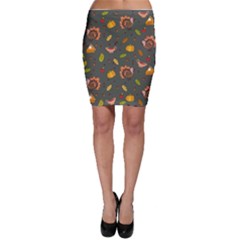 Thanksgiving Turkey Pattern Bodycon Skirt