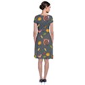 Thanksgiving Turkey pattern Short Sleeve Front Wrap Dress View2