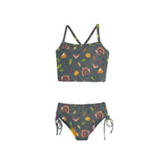 Thanksgiving Turkey Pattern Girls  Tankini Swimsuit