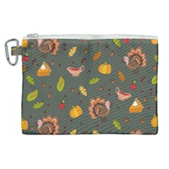 Thanksgiving Turkey Pattern Canvas Cosmetic Bag (xl)