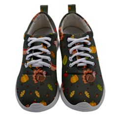 Thanksgiving Turkey Pattern Women Athletic Shoes by Valentinaart