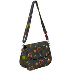 Thanksgiving Turkey Pattern Saddle Handbag