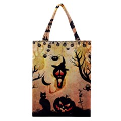 Funny Halloween Design, Pumpkin, Cat, Owl And Crow Classic Tote Bag by FantasyWorld7