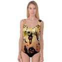 Funny Halloween Design, Pumpkin, Cat, Owl And Crow Princess Tank Leotard  View1