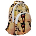 Funny Halloween Design, Pumpkin, Cat, Owl And Crow Rounded Multi Pocket Backpack View2