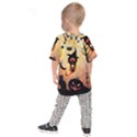 Funny Halloween Design, Pumpkin, Cat, Owl And Crow Kids  Raglan Tee View2