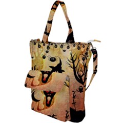 Funny Halloween Design, Pumpkin, Cat, Owl And Crow Shoulder Tote Bag by FantasyWorld7