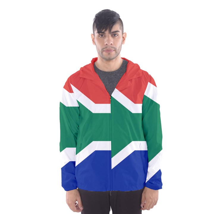 South Africa Flag Men s Hooded Windbreaker