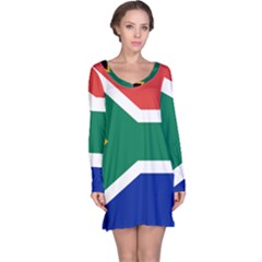 South Africa Flag Long Sleeve Nightdress by FlagGallery