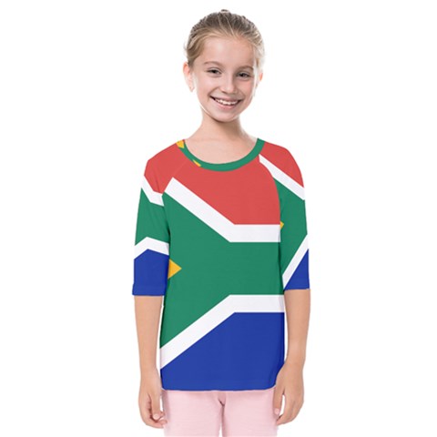 South Africa Flag Kids  Quarter Sleeve Raglan Tee by FlagGallery