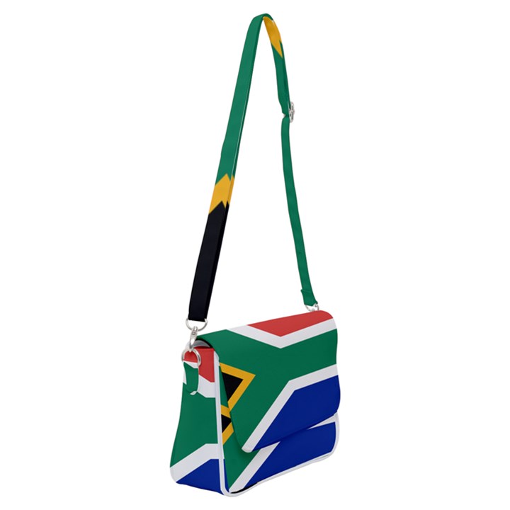 South Africa Flag Shoulder Bag with Back Zipper