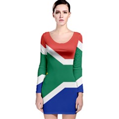 South Africa Flag Long Sleeve Velvet Bodycon Dress by FlagGallery