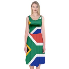 South Africa Flag Midi Sleeveless Dress by FlagGallery