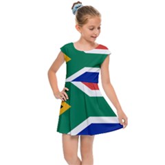 South Africa Flag Kids  Cap Sleeve Dress by FlagGallery