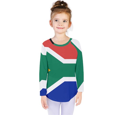 South Africa Flag Kids  Long Sleeve Tee by FlagGallery