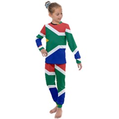 South Africa Flag Kids  Long Sleeve Set  by FlagGallery