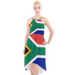 South Africa Flag High-low Halter Chiffon Dress  by FlagGallery