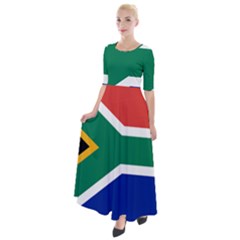 South Africa Flag Half Sleeves Maxi Dress by FlagGallery