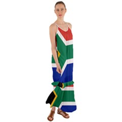 South Africa Flag Cami Maxi Ruffle Chiffon Dress by FlagGallery