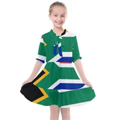 South Africa Flag Kids  All Frills Chiffon Dress by FlagGallery