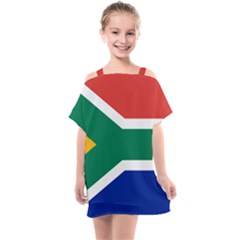 South Africa Flag Kids  One Piece Chiffon Dress by FlagGallery