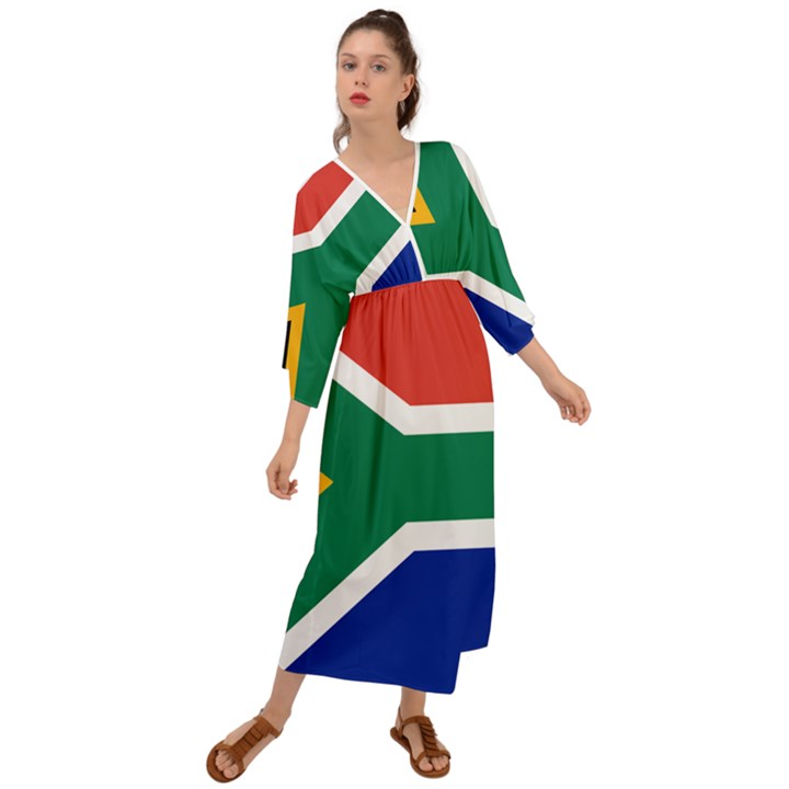 South Africa Flag Grecian Style  Maxi Dress