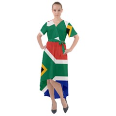 South Africa Flag Front Wrap High Low Dress by FlagGallery