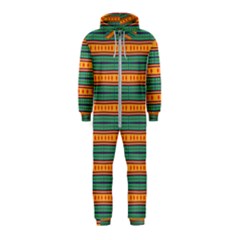 Background Texture Fabric Hooded Jumpsuit (kids)