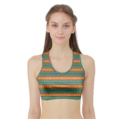 Background Texture Fabric Sports Bra With Border by Mariart