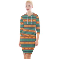 Background Texture Fabric Quarter Sleeve Hood Bodycon Dress by Mariart