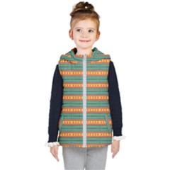 Background Texture Fabric Kids  Hooded Puffer Vest