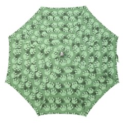 Pattern Texture Feet Dog Green Straight Umbrellas