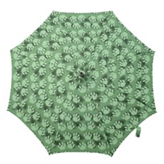 Pattern Texture Feet Dog Green Hook Handle Umbrellas (medium)