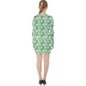 Pattern Texture Feet Dog Green V-neck Bodycon Long Sleeve Dress View2